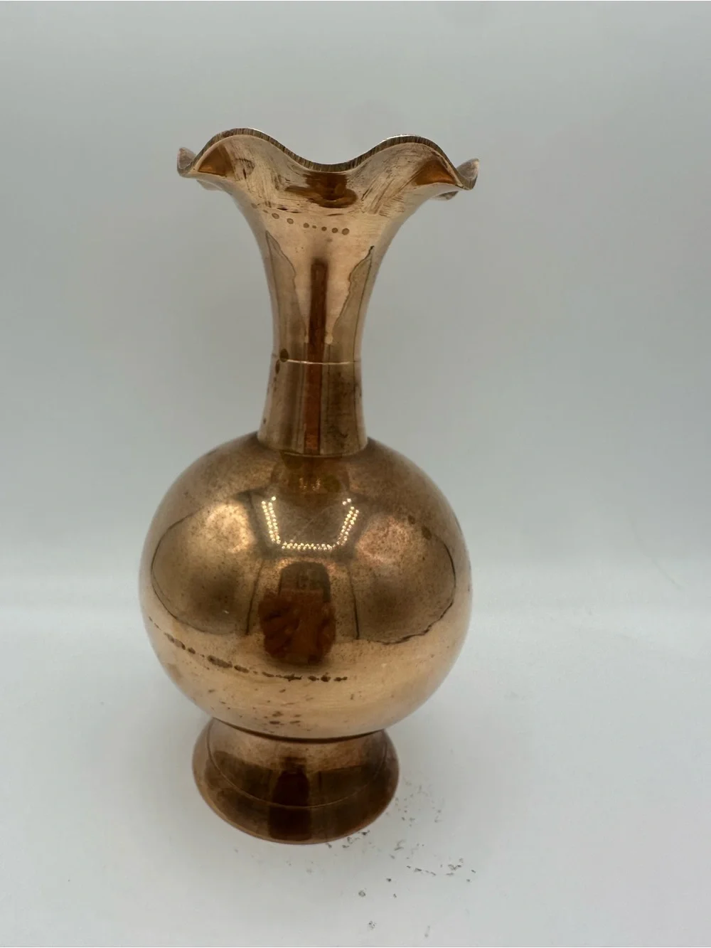 Solid brass from India 6” vase